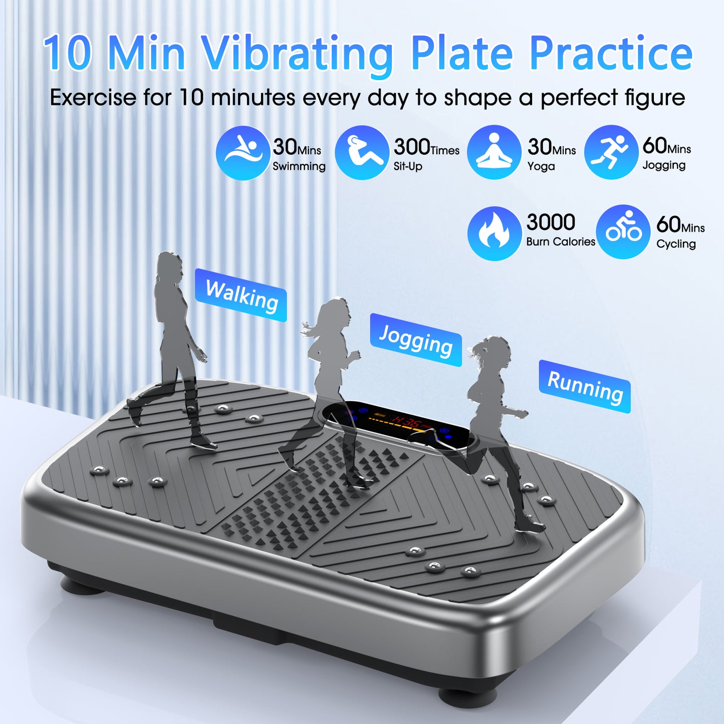 Vibration Plate Home Workout Equipment for Weight Loss & Toning Muscle Exercise Machine