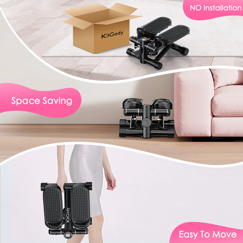 KitGody Black Mini Steppers for Exercise