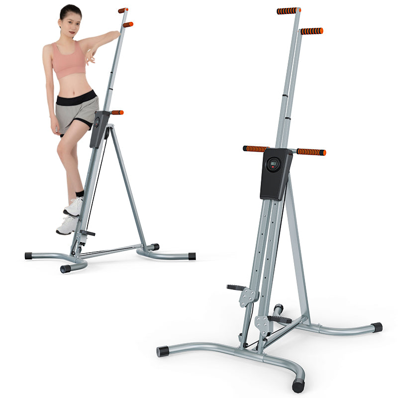 Adjustable Vertical Climber: 5-Level Stair Stepper for Full-Body Strength Training Enhancement