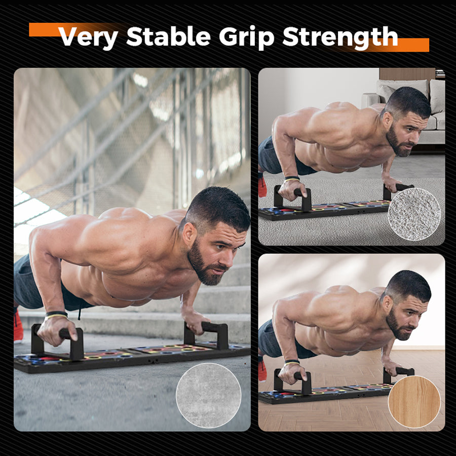 Portable multifunctional foldable push-up bar, floor-standing push-up handle, professional push-up strength training equipment used by most fitness professionals