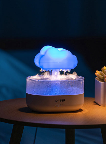 DPTER Rain Cloud Fragrant Oil Humidifier, Water Drip Aromatherapy Essential Oil Diffuser with 7 Colors Changing Atmosphere Lamp