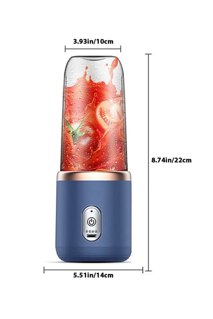 Portable Blender, Blender Juicer Juice Cup Fruit Blender Portable Fruit Cup, USB Rechargeable Personal Size Juice Cup, Personal Blender for Smoothies and Smoothies, 300ml Travel Juice Cup