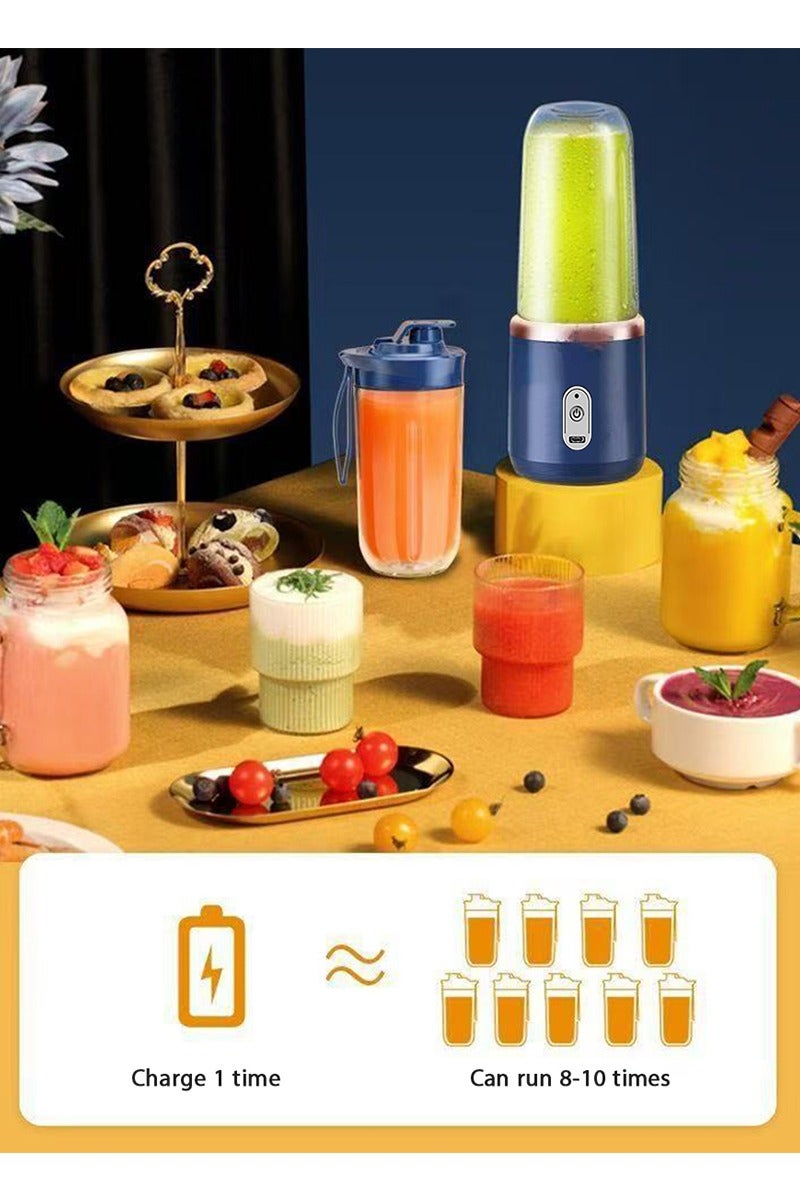 Portable Blender, Blender Juicer Juice Cup Fruit Blender Portable Fruit Cup, USB Rechargeable Personal Size Juice Cup, Personal Blender for Smoothies and Smoothies, 300ml Travel Juice Cup