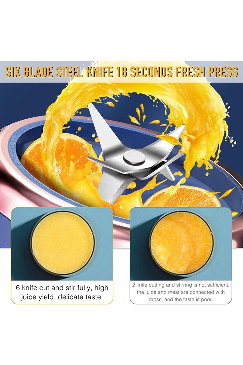 Portable Blender, Blender Juicer Juice Cup Fruit Blender Portable Fruit Cup, USB Rechargeable Personal Size Juice Cup, Personal Blender for Smoothies and Smoothies, 300ml Travel Juice Cup