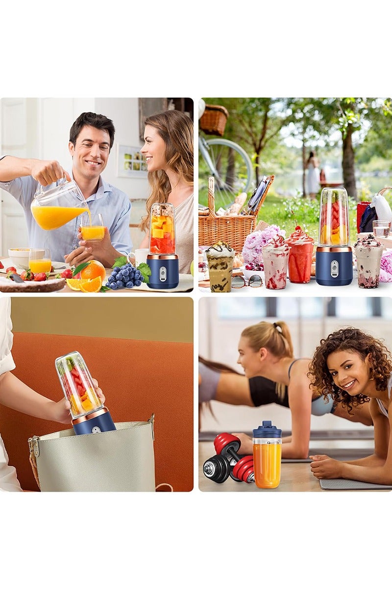 Portable Blender, Blender Juicer Juice Cup Fruit Blender Portable Fruit Cup, USB Rechargeable Personal Size Juice Cup, Personal Blender for Smoothies and Smoothies, 300ml Travel Juice Cup